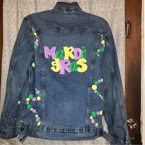 vintage levis jeans Jacket women’s Mardi Gras